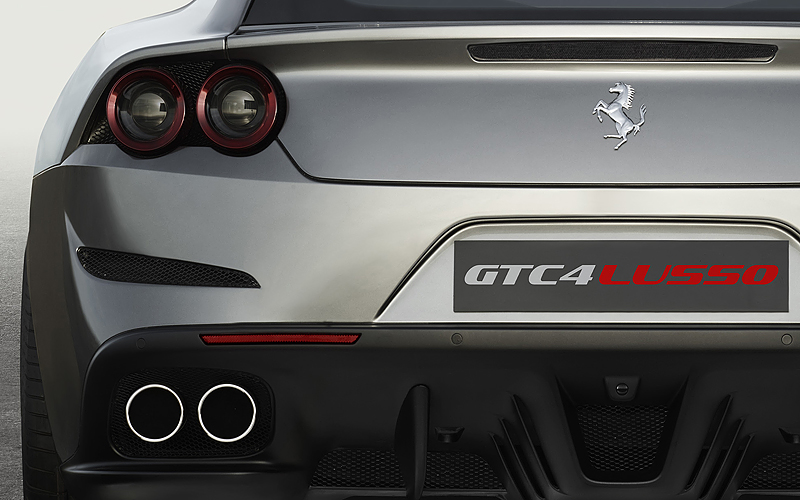 Ferrari GTC4Lusso Detail hinten. Foto FCE Media