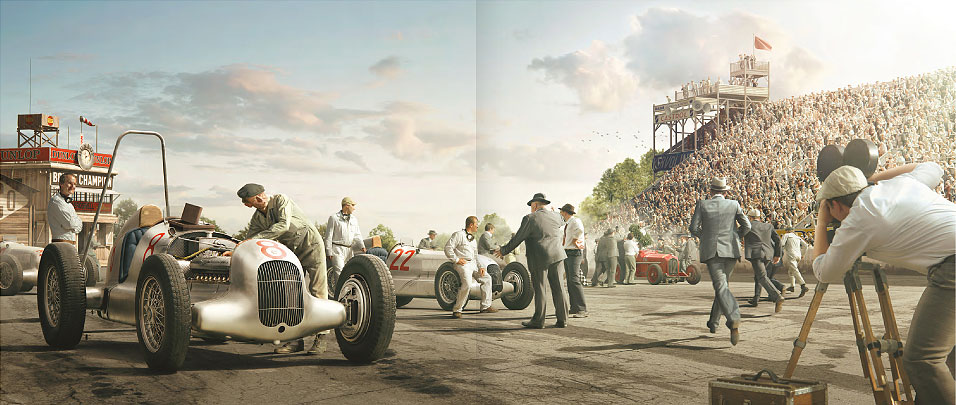 1. Juli 1934 / Montlhéry, Frankreich / Im Ziel beim Großen Preis von Frankreich