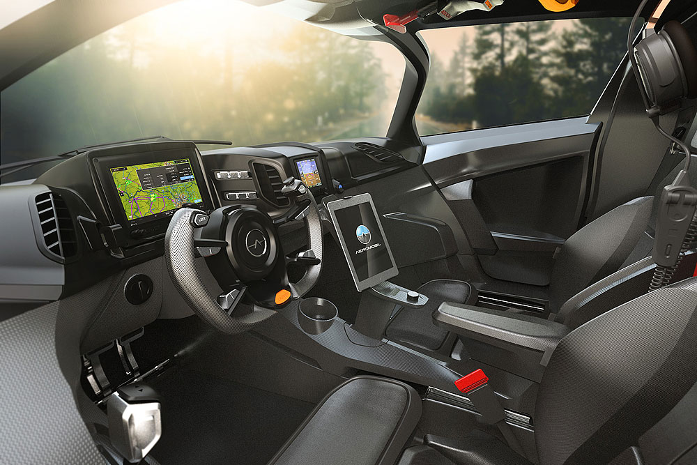 Aeromobil 4 Cockpit. Foto AeroMobil.