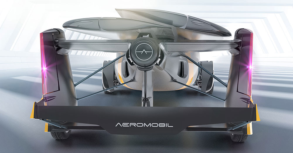 Aeromobil 4 Rückansicht. Foto Aeromobil