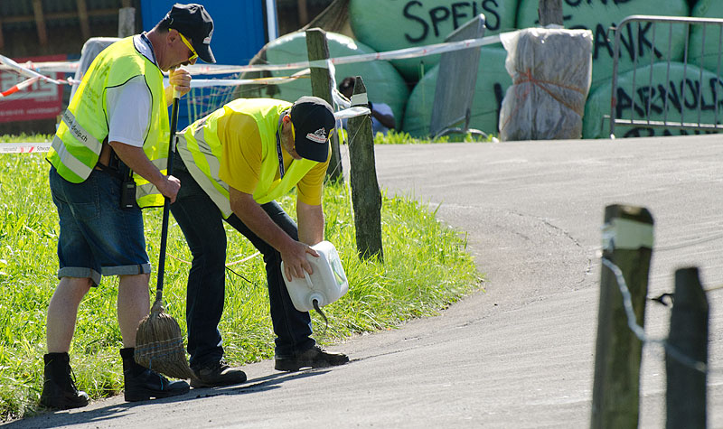 Der Pistendienst war bei Bedarf sofort zur Stelle.