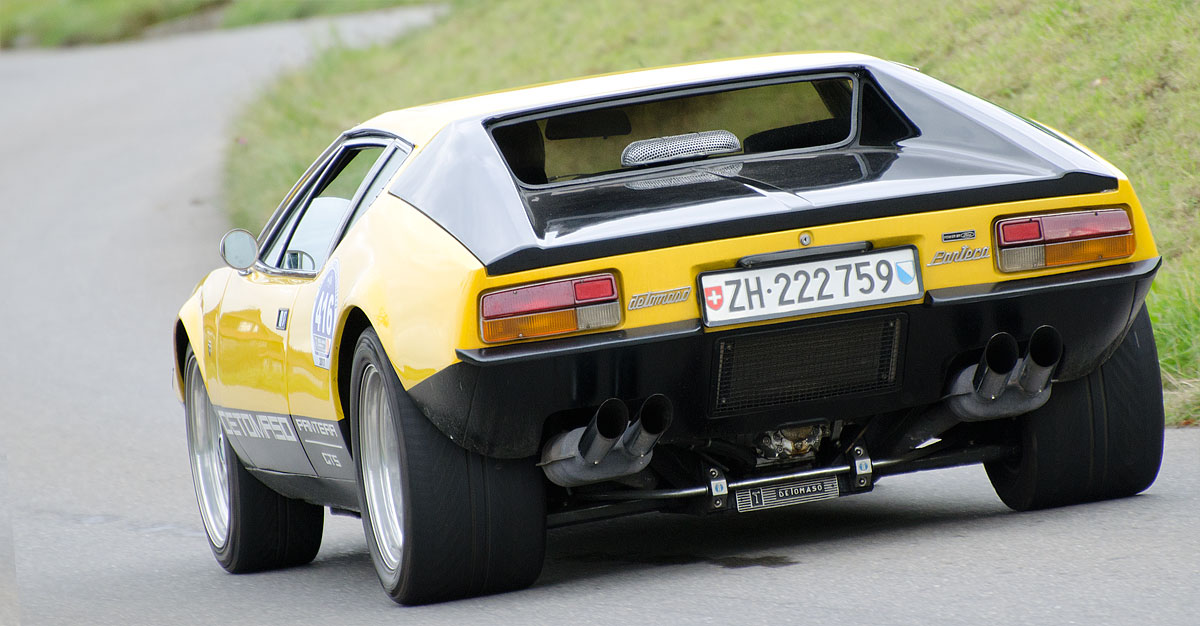 Peter Lukas mit seinem De Tomaso Pantera GTS, Jahrgang 1973 mit 5700 ccm3. 8 Zylinder mit 300 PS.